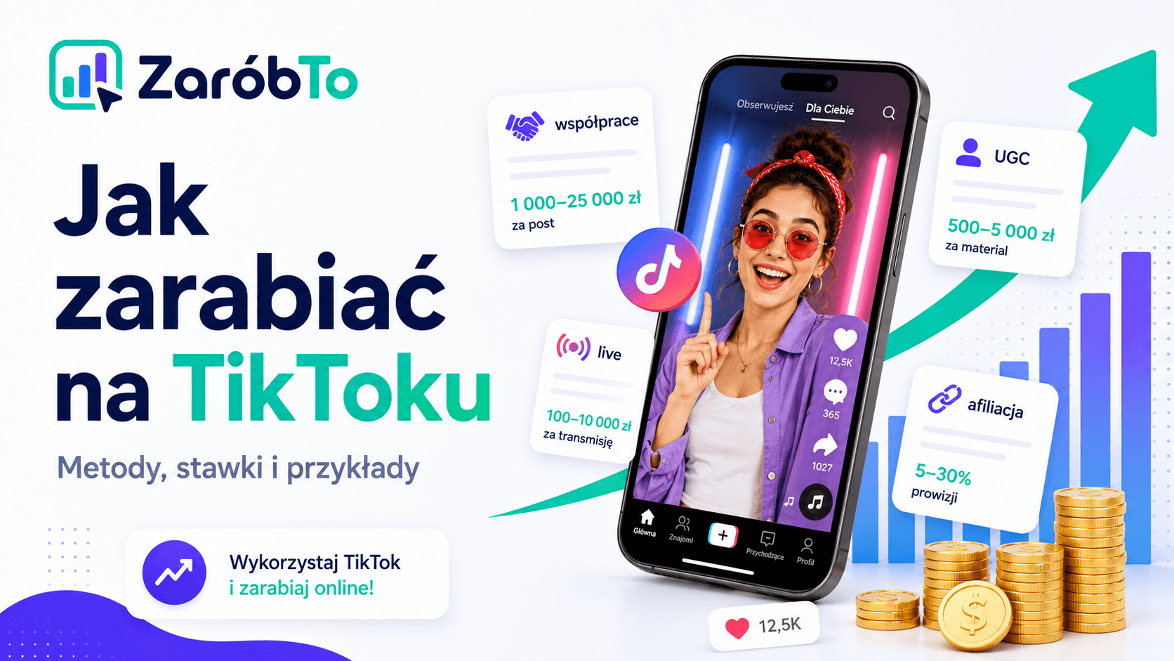 Jak zarabiać na TikToku - metody, stawki i przykłady