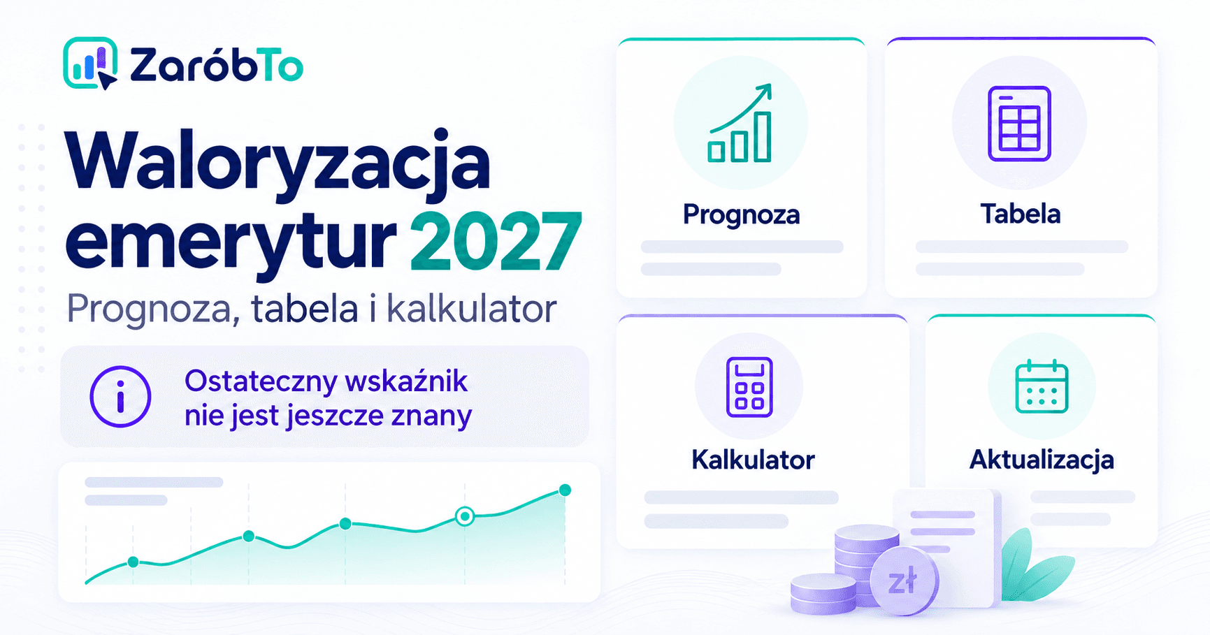 Waloryzacja emerytur 2027 — prognoza, tabela i kalkulator. Ostateczny wskaźnik nie jest jeszcze znany.