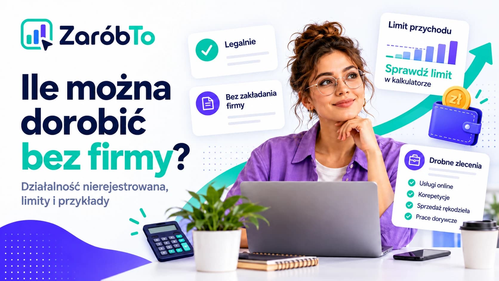 Ile można dorobić bez firmy? Działalność nierejestrowana, limit przychodu i kalkulator ZaróbTo